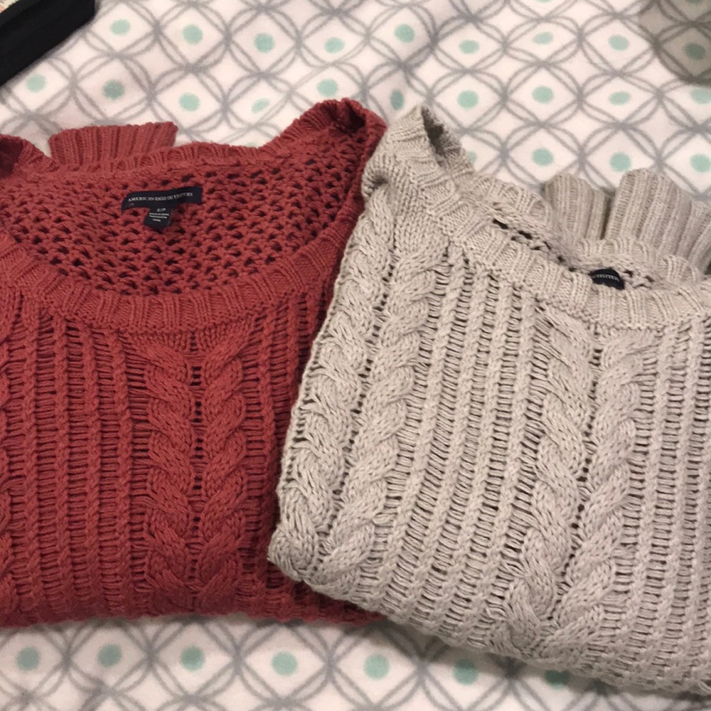 SOFT AEO chain knit sweaters